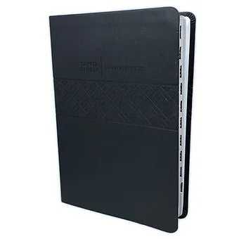 Biblia de Promesas Letra Grande RVR 1960, Piel Negro con Índice