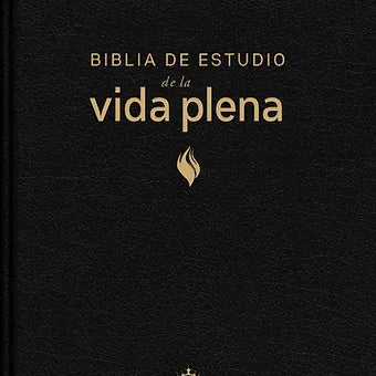 Biblia de estudio Vida Plena, Edicion clasica, Piel Fabricada Negro con Indice,