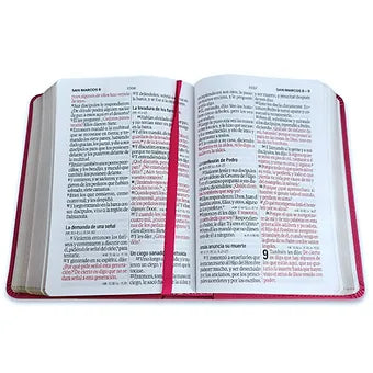 Biblia Portatil 12 puntos RV1960, Imitacion Piel Fucsia-Rosa