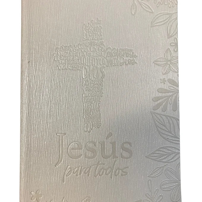 Biblia de promesas"Jesus Para Todos" RVR60, Imitacion Piel Blanco Con Indice