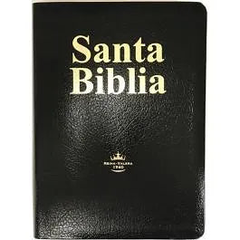 Biblia Letra Grande Tamano Manual RVR 1960, Imitacion Piel Negro Con Indice
