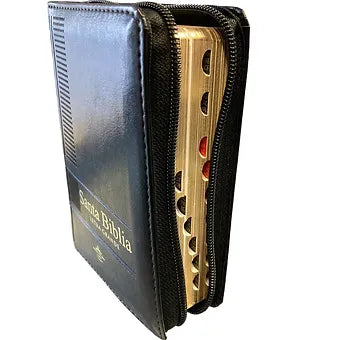 Biblia Tamano Bolsillo Letra Grande 9 Pts. Cierre RVR60 | Imitacion Piel Negro