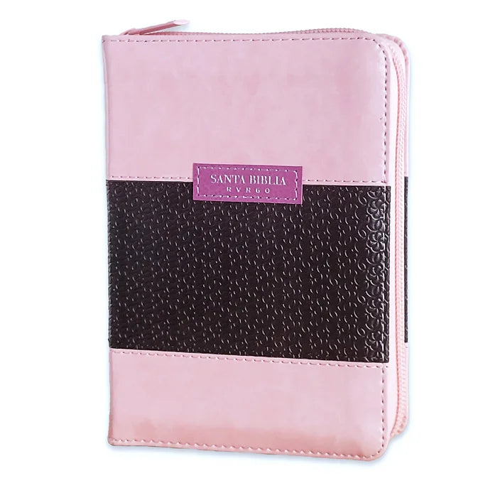 Biblia de Bolsillo con Cierre 8 Puntos para Mujer RVR60, Imitacion Piel Duotono