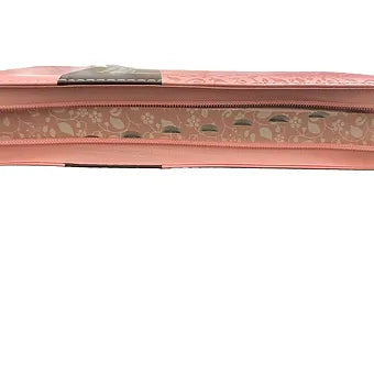 Biblia Letra Supergigante 19Pts con zipper e indice, Piel Dos Tonos Marron-Rosa