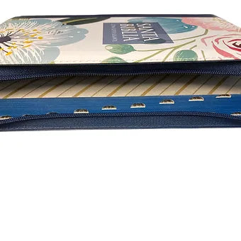 Biblia Letra Super Gigante 19 Pts. RVR1960, Cierre, Simil Piel Floral Con Indice