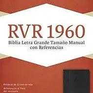 Biblia Letra Grande, Tamaño Manual RVR 1960, Imitación Piel Vino Con Índice
