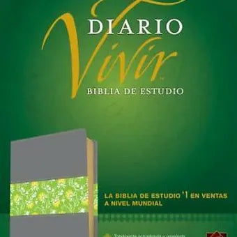 Biblia De Estudio Diario Vivir, NTV, Con Índice, SentiPiel Gris / Verde