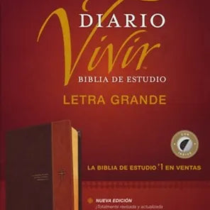Biblia De Estudio Diario Vivir, RVR 1960, Con Índice, SentiPiel Café-Café Claro,