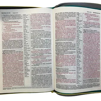 Biblia NTV, Edicion ziper letra grande con referencias, SentiPiel Turquesa
