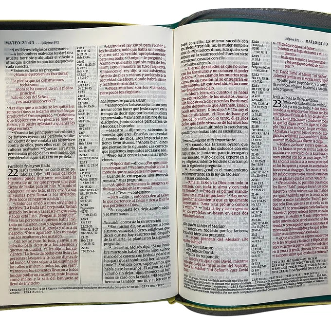 Biblia NTV, Edicion ziper letra grande con referencias, SentiPiel Turquesa