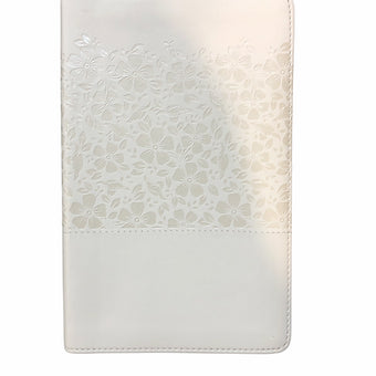 Biblia Recuerdo de Boda RVR 1960, Símil Piel Blanco Floral