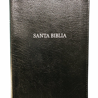 Biblia Letra Grande Tamaño Manual RVR 1960, Piel Fabricada Negro