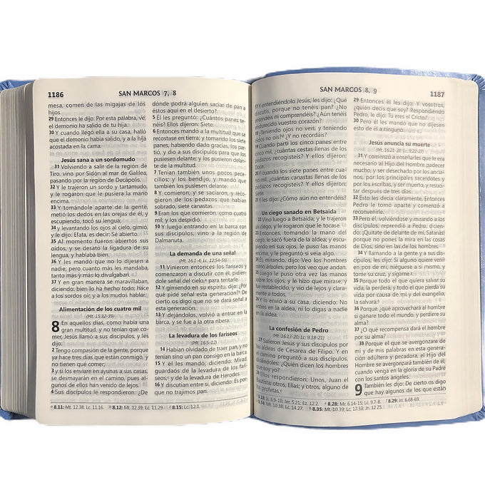 Biblia Letra Grande RVR 1960, Imitación Piel Azul