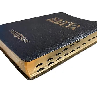 Biblia Letra Grande Tamano Manual RVR 1909, Imitacion Piel Negro Con Index