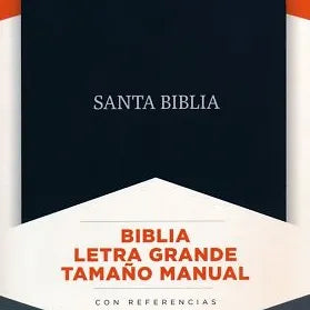 Biblia Letra Grande Tamaño Manual RVR 1960, Piel Fabricada Negro
