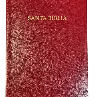 Biblia Letra Grande, Tamaño Manual RVR 1960, Imitación Piel Vino Con Índice