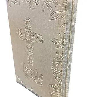 Biblia de Promesas , Jesús para todos, Letra Grde | T/M |Piel Marfil, Indice