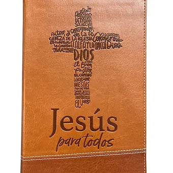 Biblia de Promesas RVR-1960, Jesús para todos, Letra Grande,T/M, | Piel Cafe Ind
