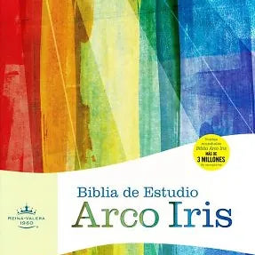 Biblia de estudio Arco Iris, RVR 1960, Símil piel gris pizarra/oliva con índice