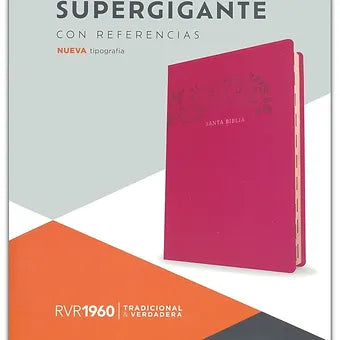 Biblia Letra Supergigante, RVR 1960 | Simil Piel Floral con Indice