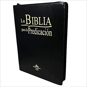 Biblia Para La Predicacion RVR 1960, Acolchonada Negro con indice y Ziper