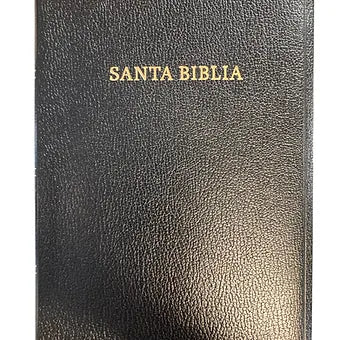 Biblia Letra Grande Tamano Manual RVR60, Imitacion Piel Negro Con Indice