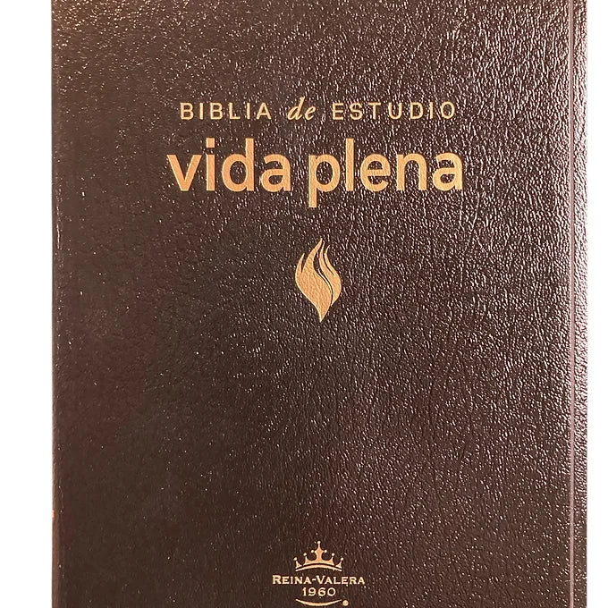Biblia De Estudio Vida Plena, RVR 1960, Imitación Piel Negro Con Índice