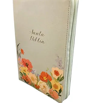 Biblia letra grande tamano manual 12 Puntos, Simil Piel Menta con indice y cierr