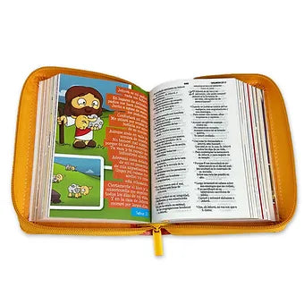 Biblia Mi Gran Viaje de Bolsillo con Cierre RV1960, Imitacion Piel Naranja