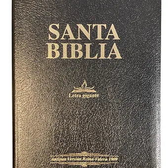 Biblia Letra Gigante RVR 1909, Imitacion Piel Negro Con Indice