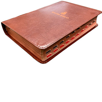 Biblia Letra Grande Tamaño Manual NVI | Piel Fabricada con índice