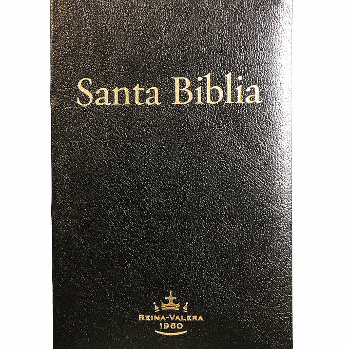 Biblia Letra Gigante Tamaño Manual RVR 1960, Piel Negro Con Índice