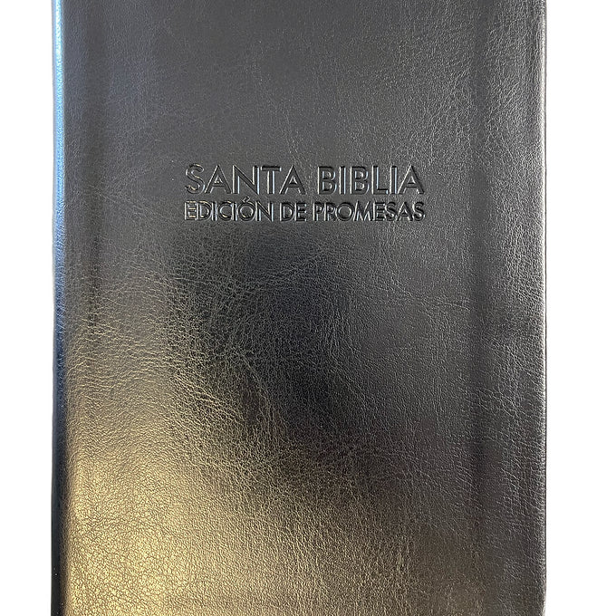 Biblia de promesas compacta RVR 1960, Símil Piel Negro Con Índice