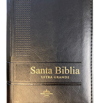 Biblia Tamano Bolsillo Letra Grande 9 Pts. Cierre RVR60 | Imitacion Piel Negro