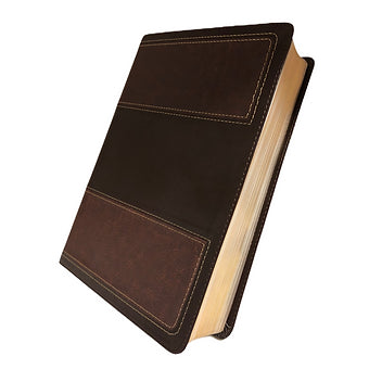 Biblia De Estudio Vida Plena, RVR 1960, Piel Italiana Marrón