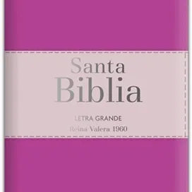 Biblia Letra Grande Tamano Manual, Cierre, Indice, Tricolor Fuscia