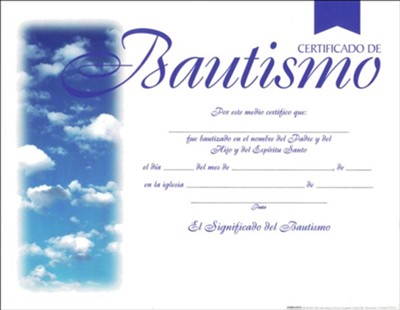 Certificado de Bautismo