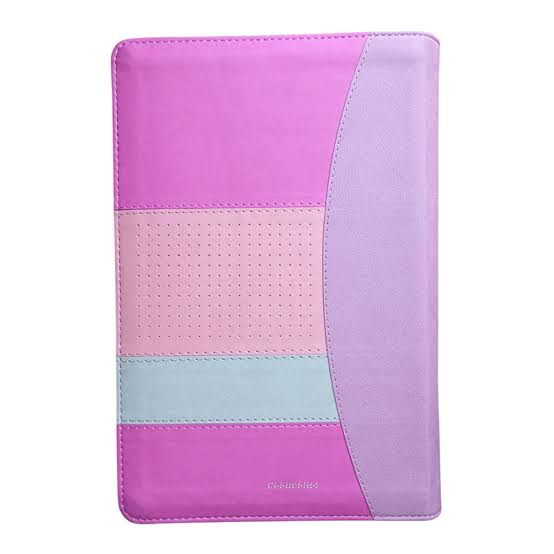 Biblia Letra Gigante Manual 14 puntos RV1960, Imitacion Piel Tricolor Lila con Indice y Cierre